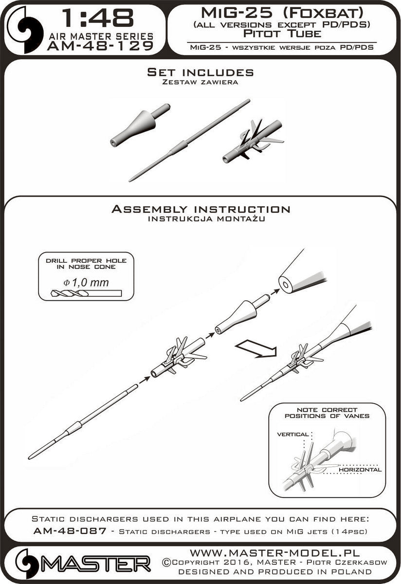 Master MR48-129 1:48 Mikoyan MiG-25 Foxbat