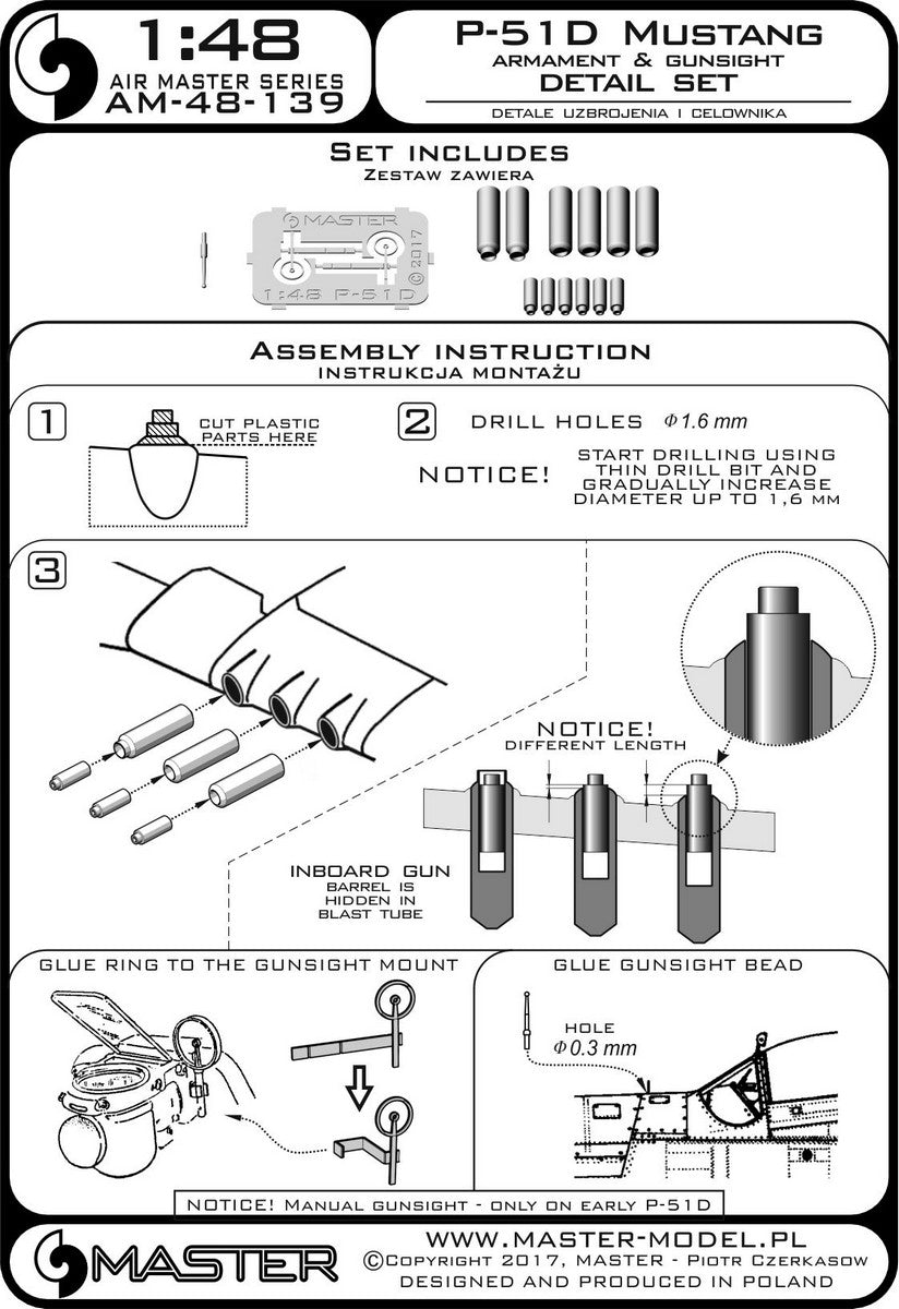 Master MR48-139 1:48 North-America P-51D Mustang