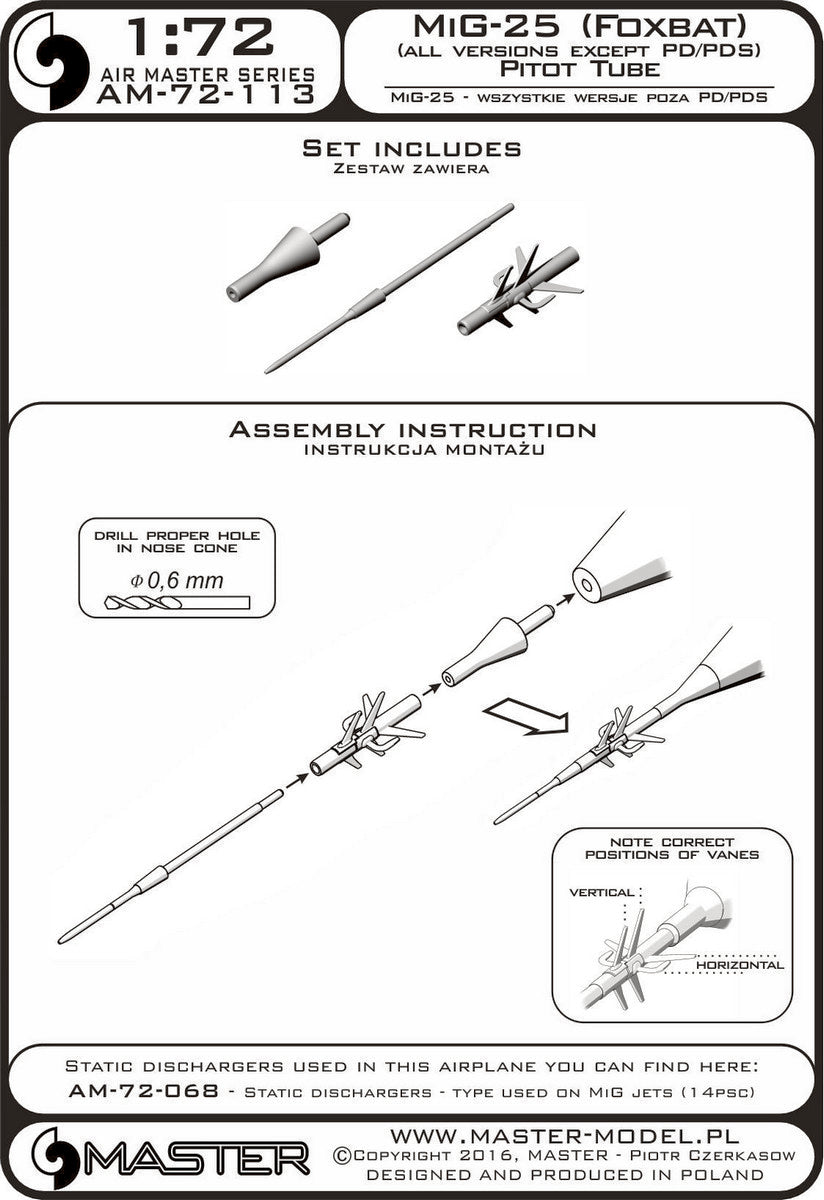 Master MR72-113 1:72 Mikoyan MiG-25 Foxbat