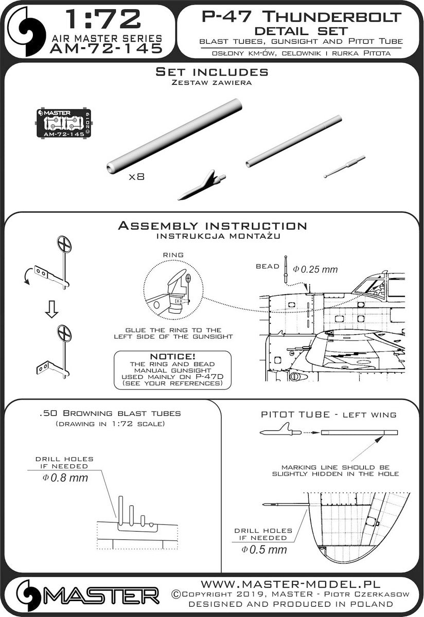 Master MR72-145 1:72 Republic P-47D Thunderbolt
