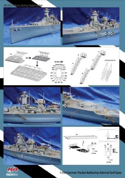 Mk.1 Design MS-35014 1:350 Admiral Graf Spee DETAIL-UP ETCHED PART