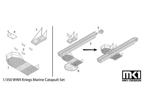 Mk.1 Design MS-35018 1:350 GERMAN CATAPULT SET