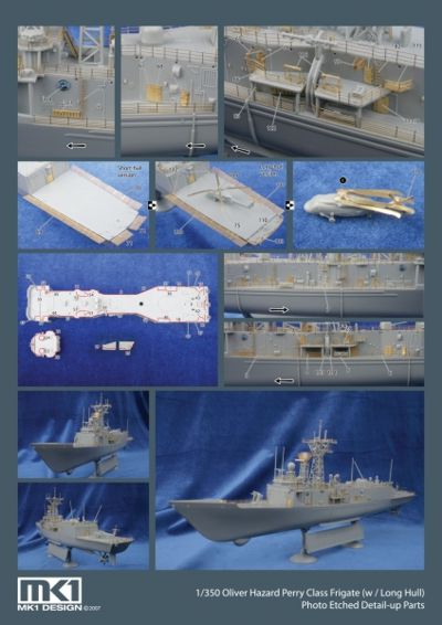 Mk.1 Design MS-35029 1:350 USS Perry Class Long Hull Version detail-up parts