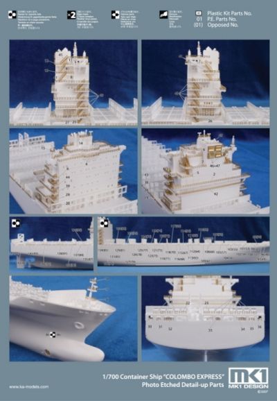 Mk.1 Design MS-70013 1:700 Colombo Express Detail Up Set