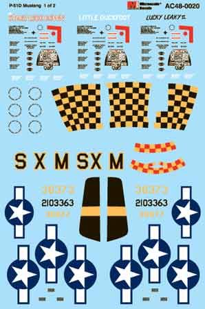Microscale MS48020 P-51 Mustang Lucky Leaky II/Duckfoot 1:48