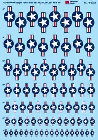 Microscale MS48022 1:48 USAF Insignia-7 Sizes