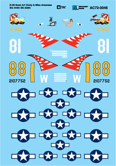 Microscale MS72046 B-26 Marauder Cindy/Miss Arkansas 1:72