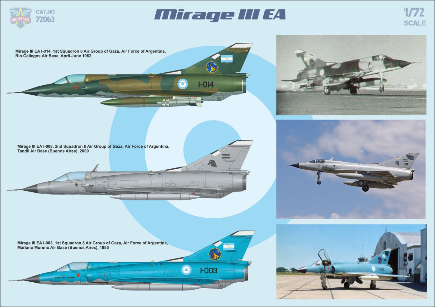 Modelsvit MSVIT72063 Mirage IIIEA/IIIEBR Fighter-Bomber 1:72