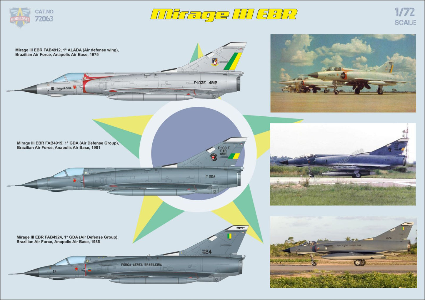 Modelsvit MSVIT72063 Mirage IIIEA/IIIEBR Fighter-Bomber 1:72