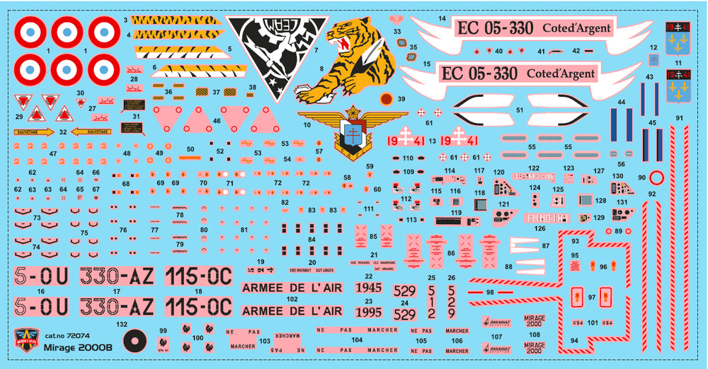 Modelsvit MSVIT72074 1:72 Dassault_Mirage 2000B