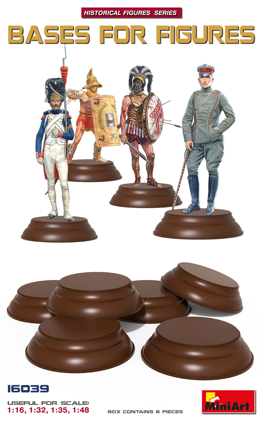 MiniArt MT16039 1:16 Bases for figures 6 Pieces