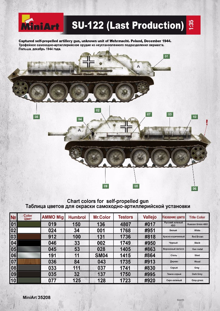 MiniArt MT35208 1:35 Soviet Su-122
