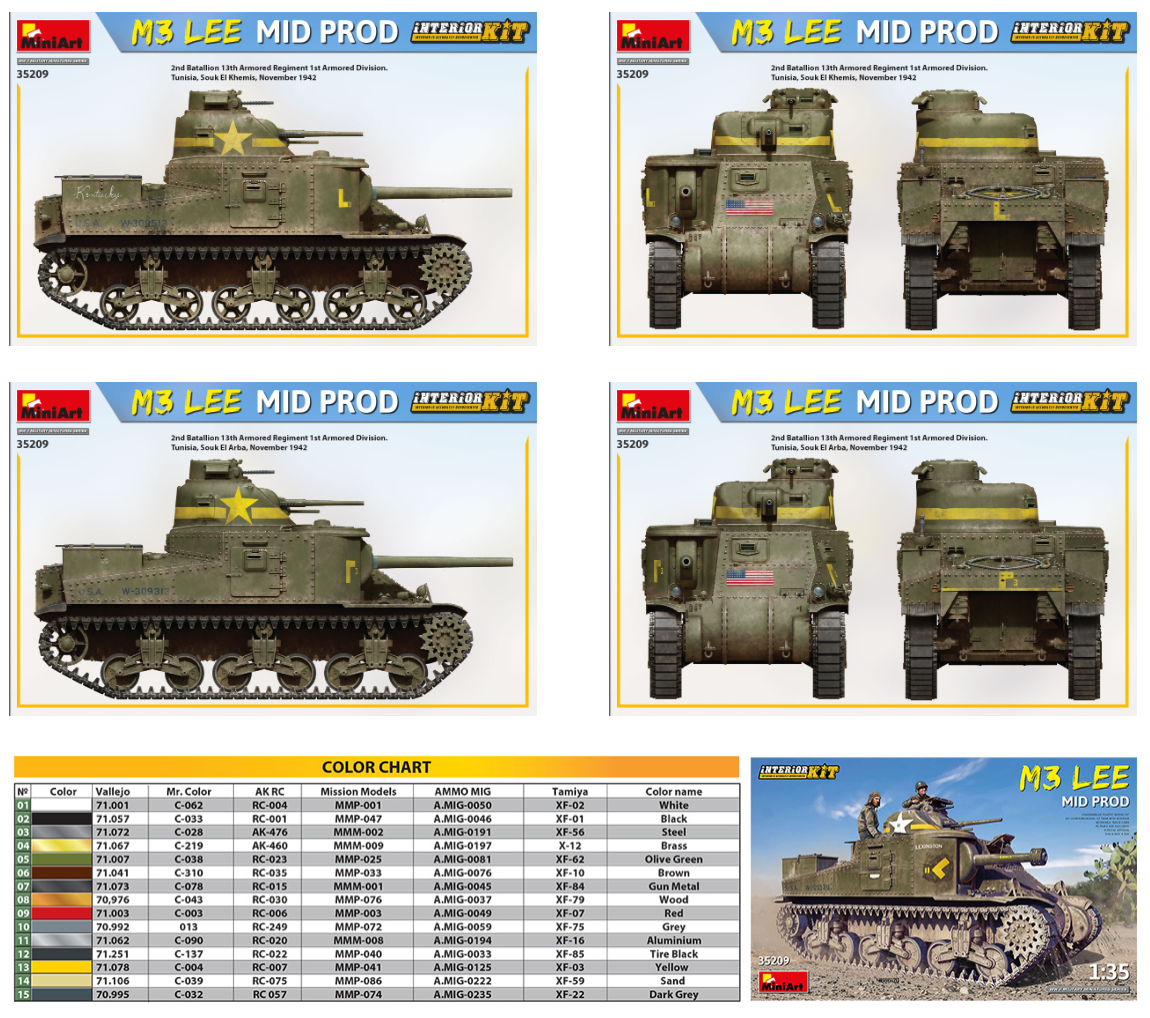 MiniArt MT35209 1:35 M3 LEE MID PRODUCTION