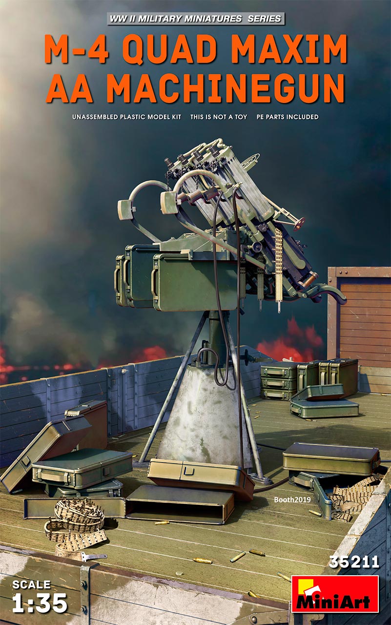 MiniArt MT35211 1:35 M-4 QUAD MAXIM AA MACHINE GUN