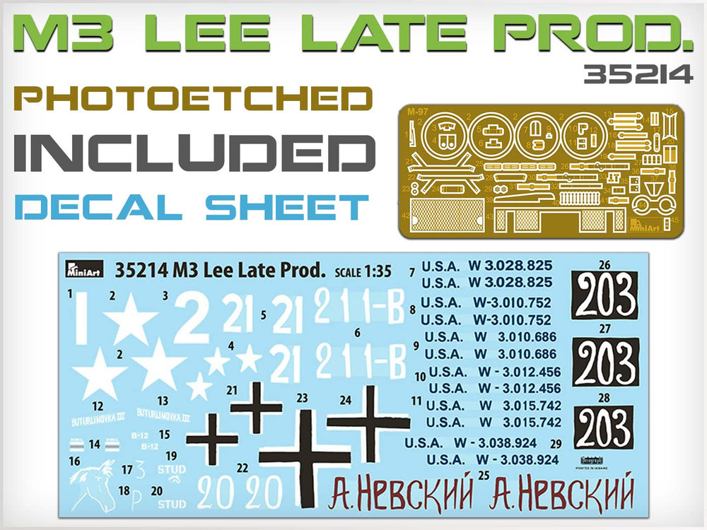 MiniArt MT35214 1:35 M3 LEE LATE PROD