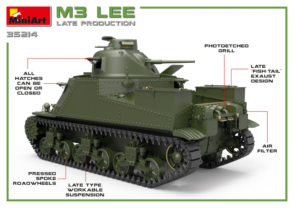 MiniArt MT35214 1:35 M3 LEE LATE PROD