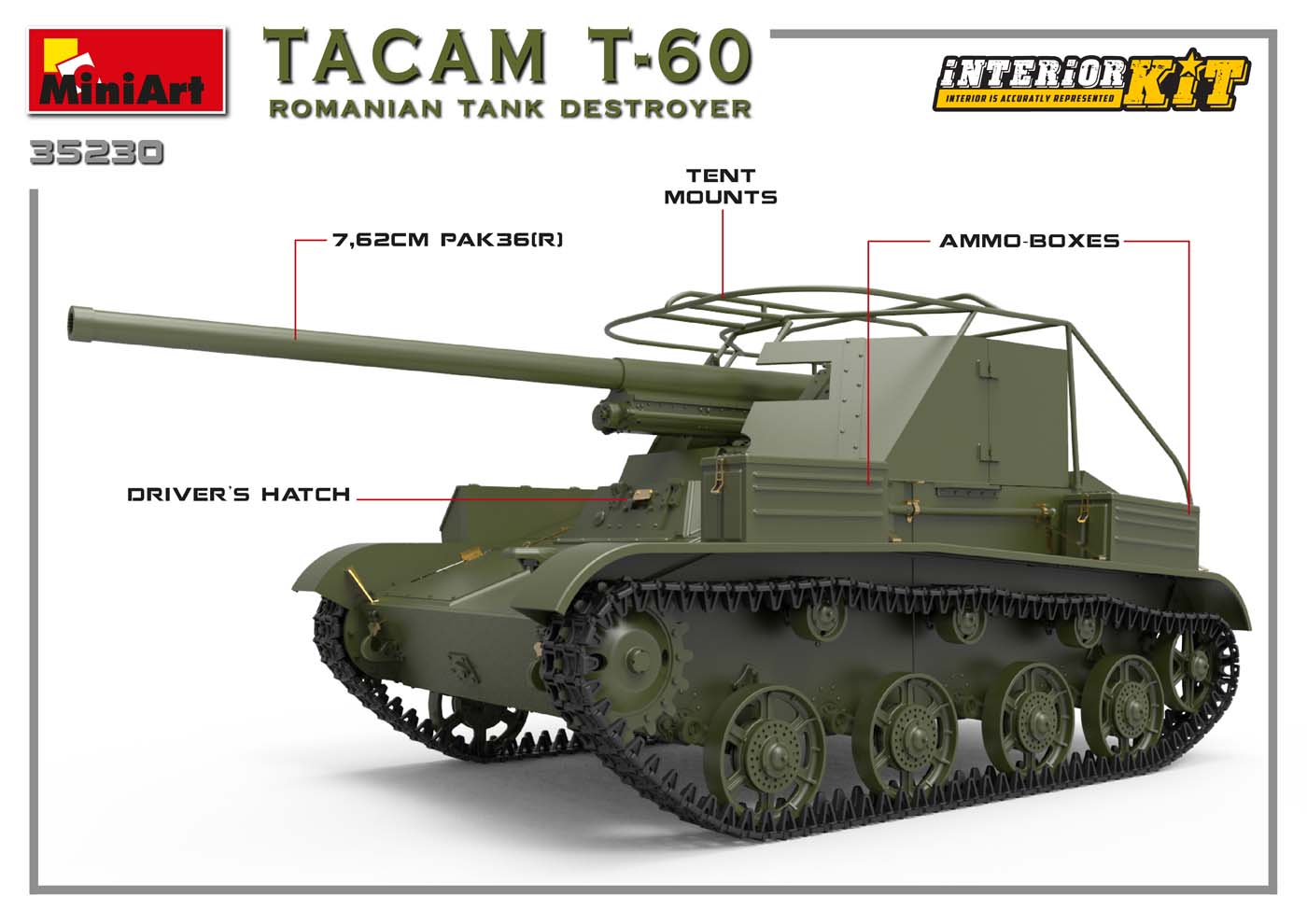MiniArt MT35230 1:35 TACAM T-60 ROMANIAN TANK DESTROYER