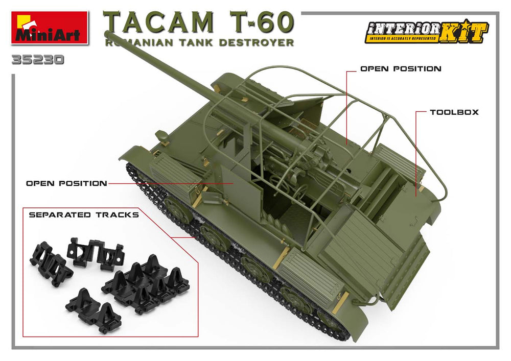 MiniArt MT35230 1:35 TACAM T-60 ROMANIAN TANK DESTROYER