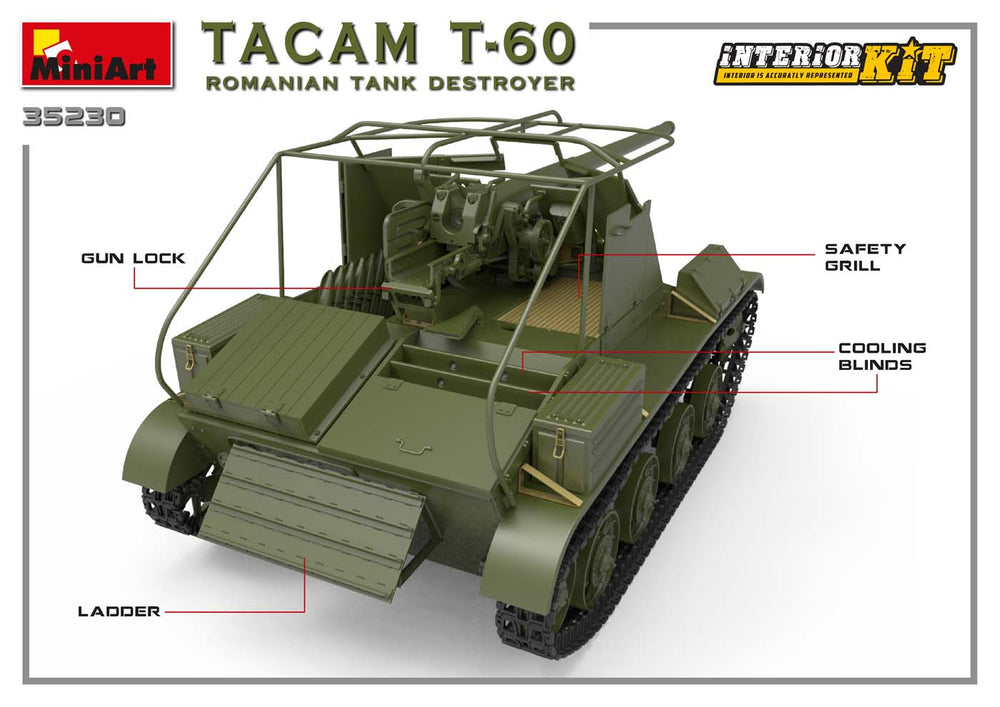 MiniArt MT35230 1:35 TACAM T-60 ROMANIAN TANK DESTROYER
