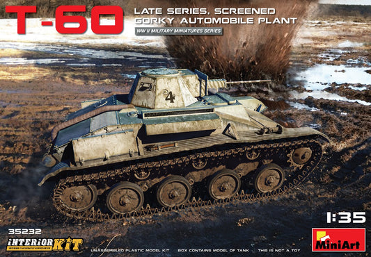 MiniArt MT35232 1:35 Soviet T-60 Gorky Plant with Interior Late Screened