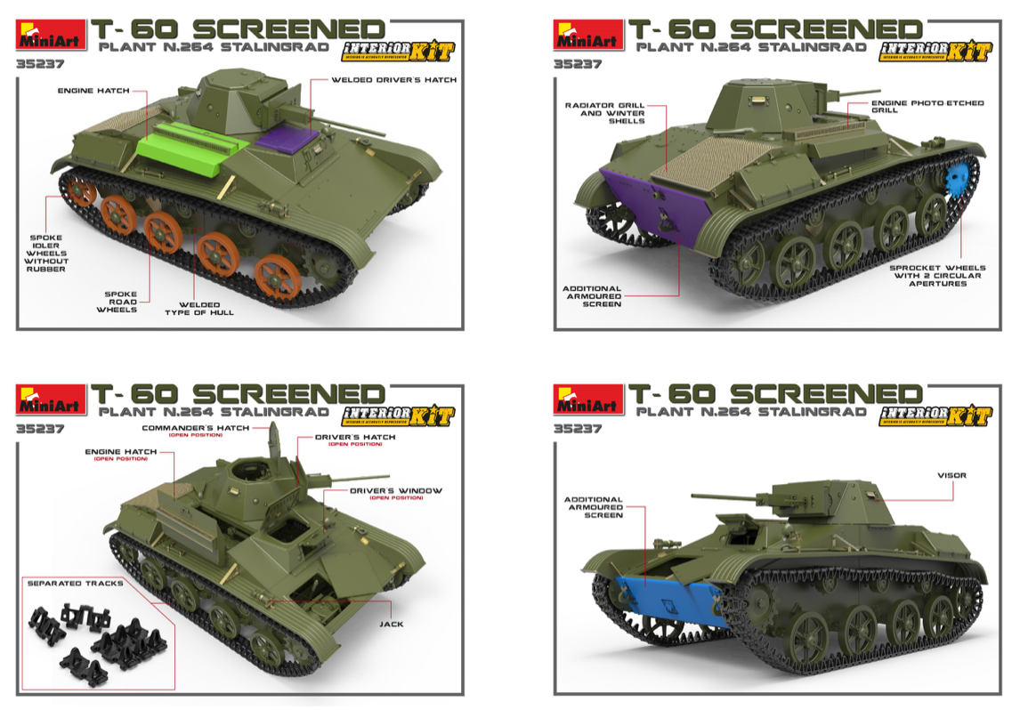 MiniArt MT35237 1:35 Soviet T-60 SCREENED
