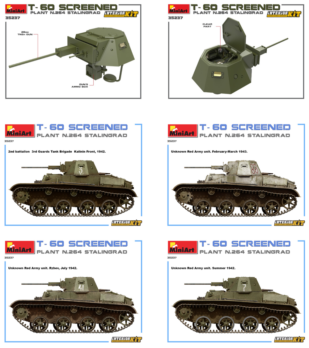 MiniArt MT35237 1:35 Soviet T-60 SCREENED