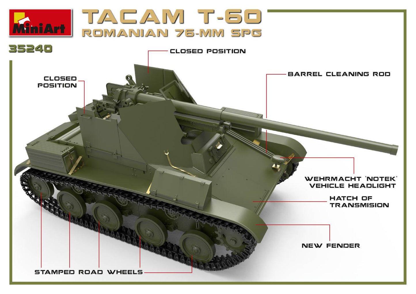 MiniArt MT35240 Romanian T-60 Tacam SPG w/Interior 1:35