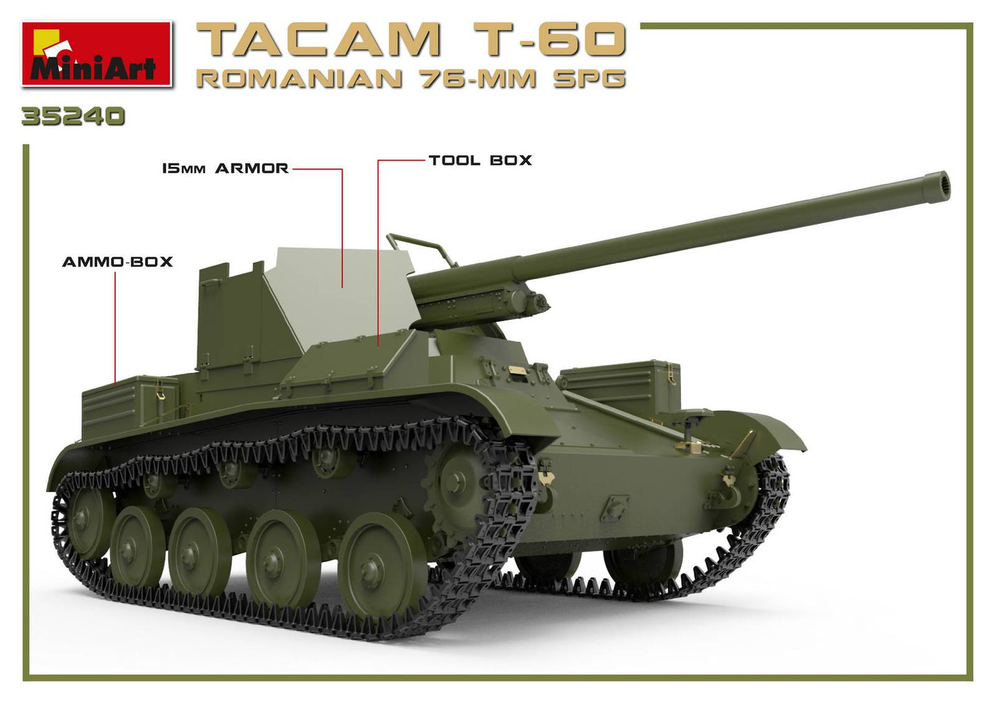MiniArt MT35240 Romanian T-60 Tacam SPG w/Interior 1:35
