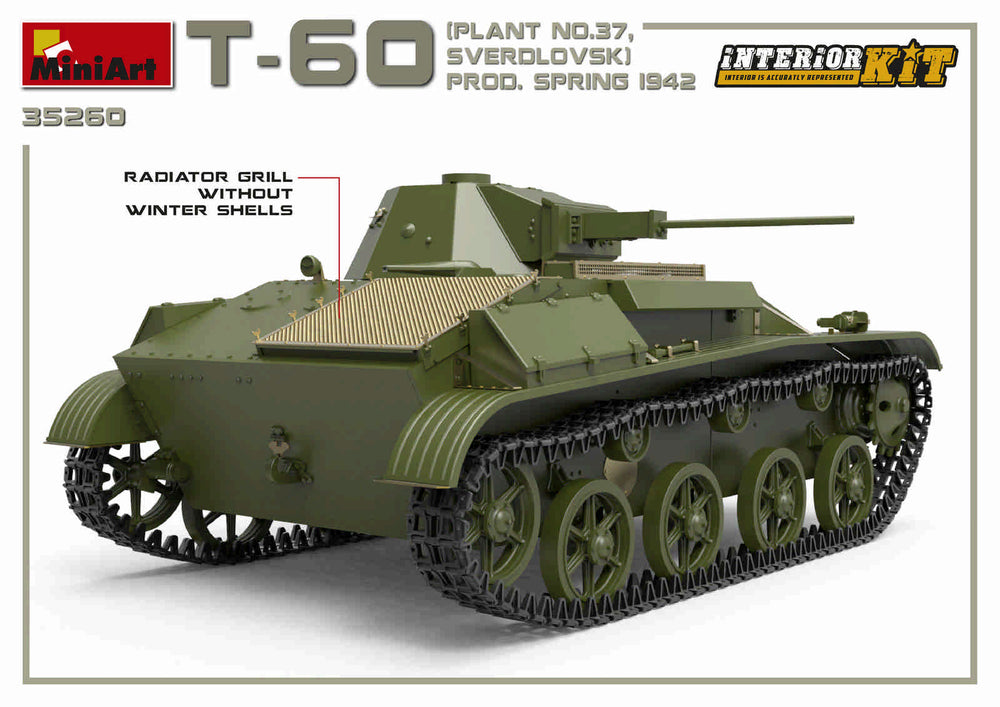 MiniArt MT35260 1:35 SOVIET T-60 PLANT N.37, SVERDLOVSK PROD