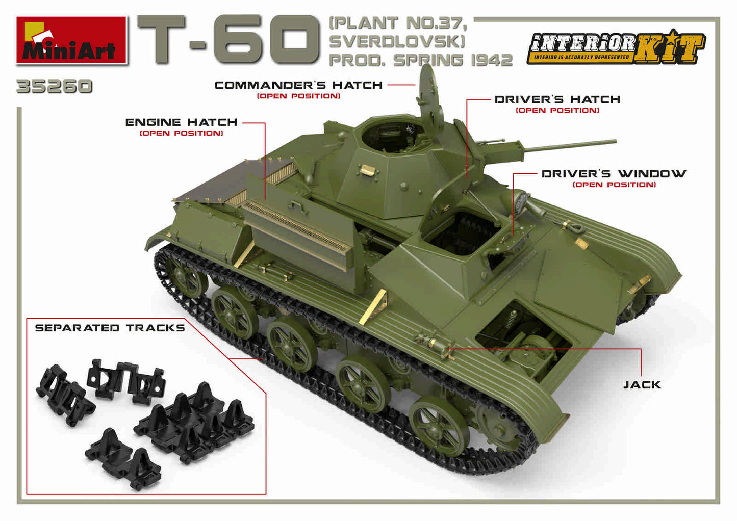MiniArt MT35260 1:35 SOVIET T-60 PLANT N.37, SVERDLOVSK PROD