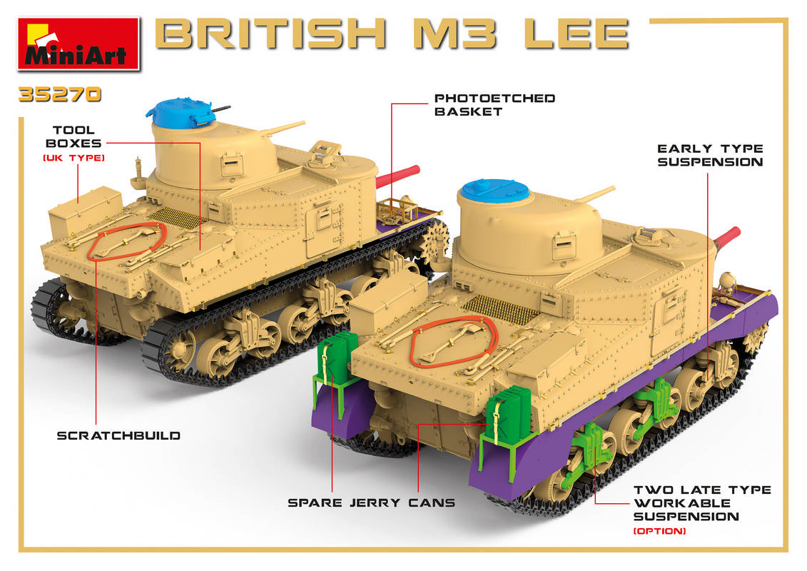 MiniArt MT35270 British M3 Lee w/Turret Options 1:35