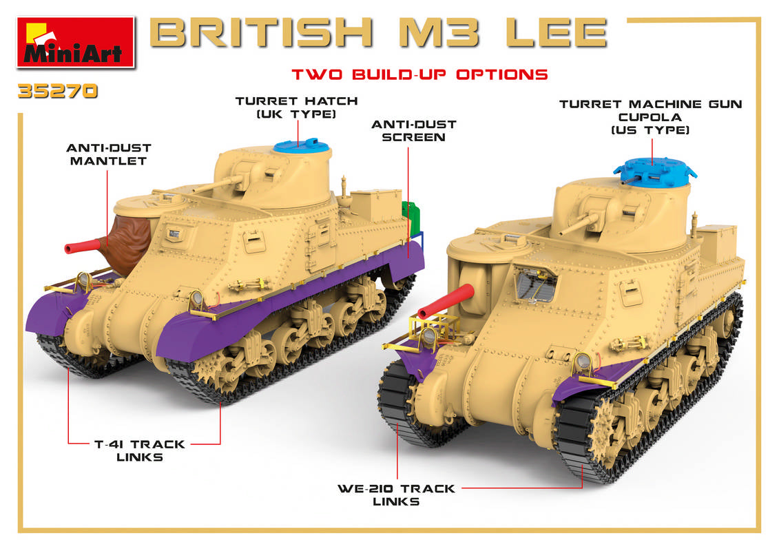 MiniArt MT35270 British M3 Lee w/Turret Options 1:35