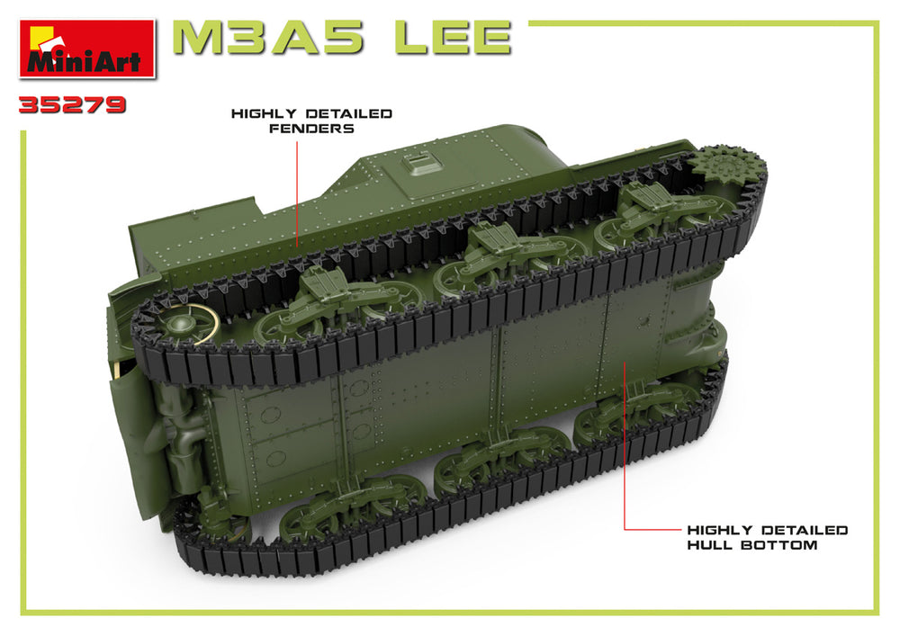 MiniArt MT35279 M3A5 Lee w/Workable T41 Tracks 1:35