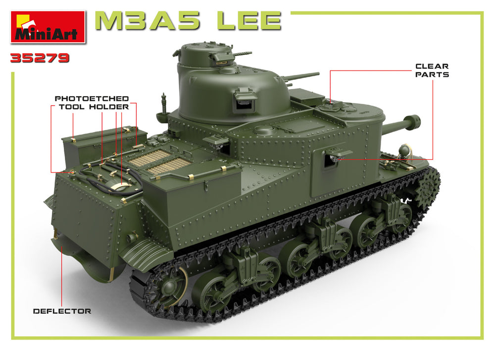 MiniArt MT35279 M3A5 Lee w/Workable T41 Tracks 1:35