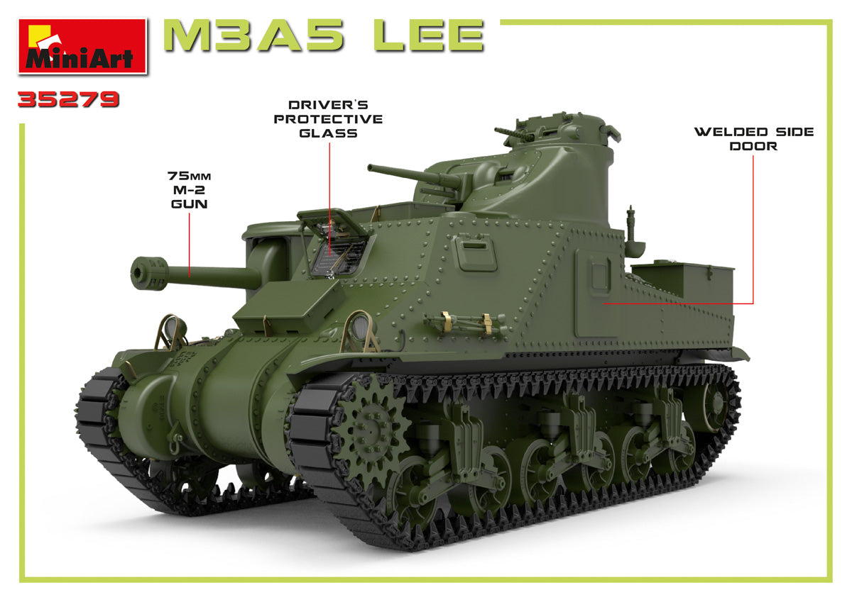 MiniArt MT35279 M3A5 Lee w/Workable T41 Tracks 1:35