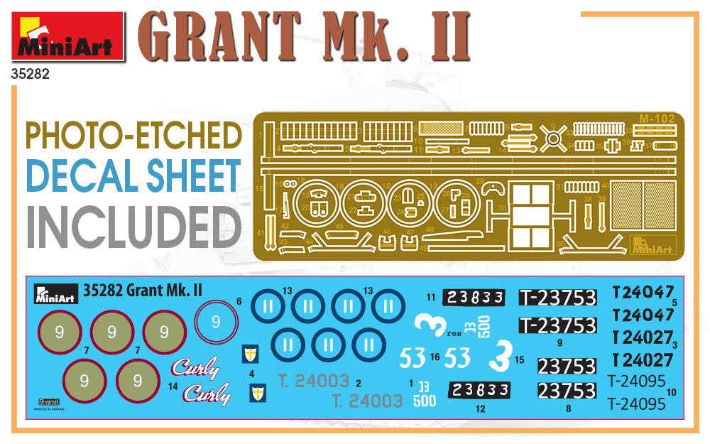 MiniArt MT35282 Grant Mk.II w/Workable WE210 Tracks 1:35