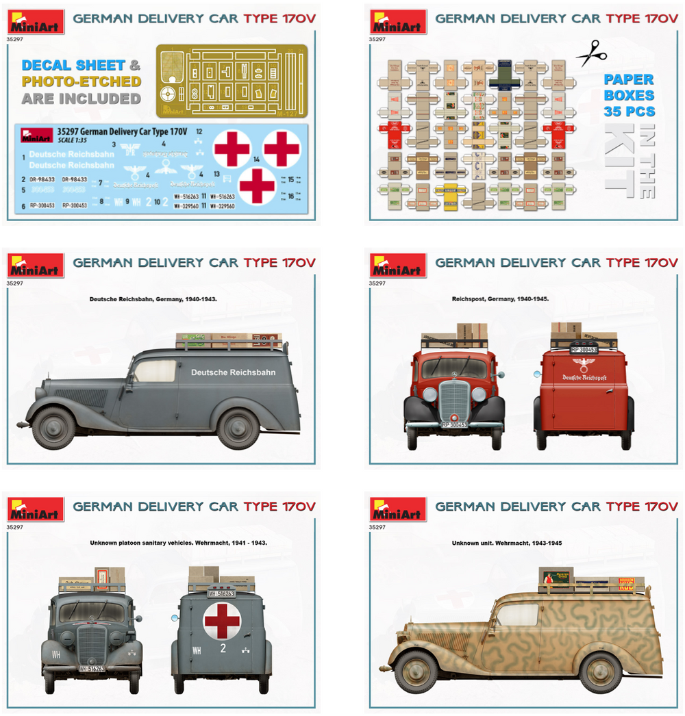 MiniArt MT35297 1:35 GERMAN DELIVERY CAR TYPE 170V