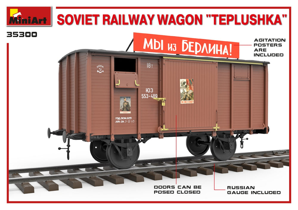 MiniArt MT35300 Soviet Railway Wagon Teplushka 1:35