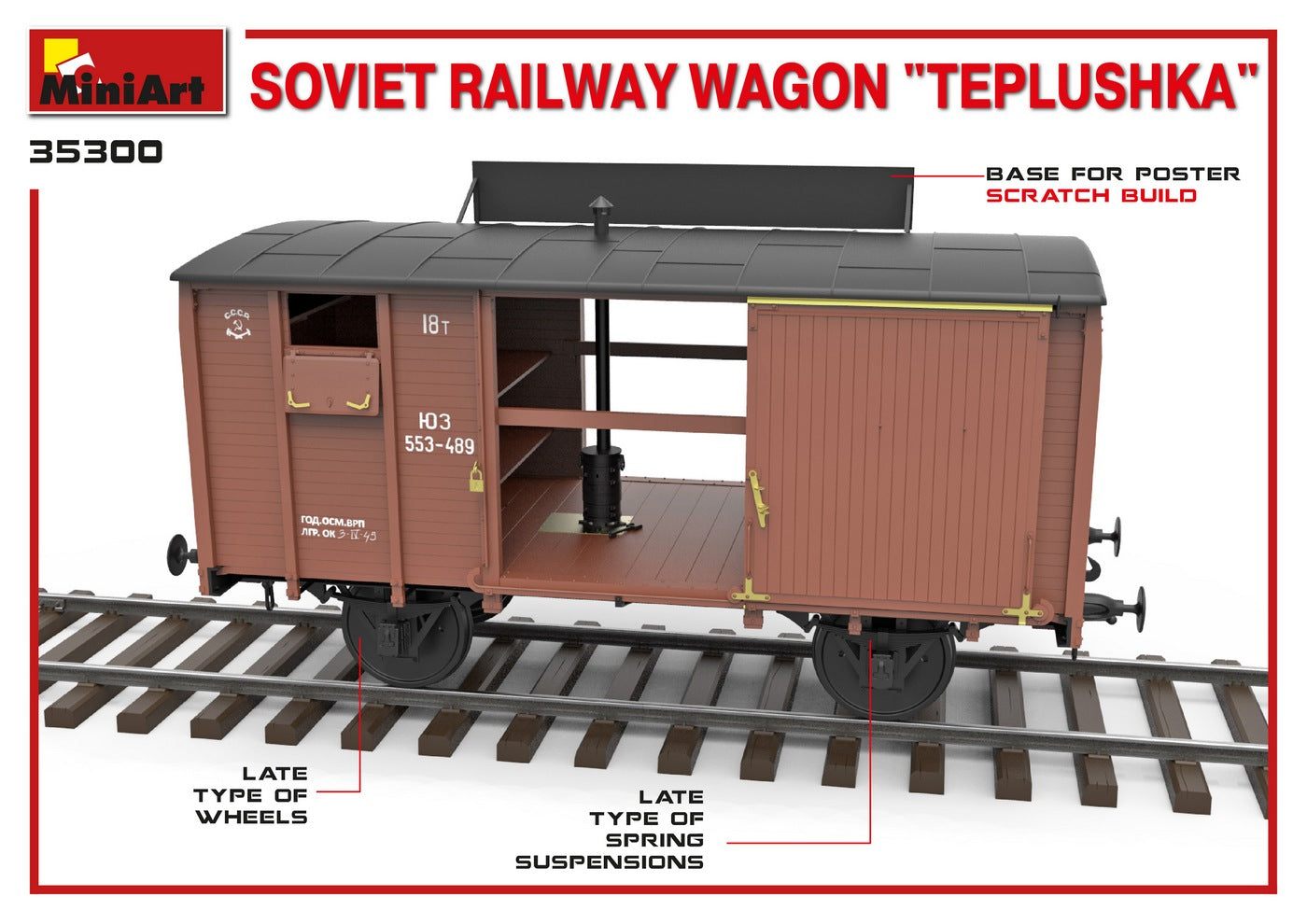 MiniArt MT35300 Soviet Railway Wagon Teplushka 1:35