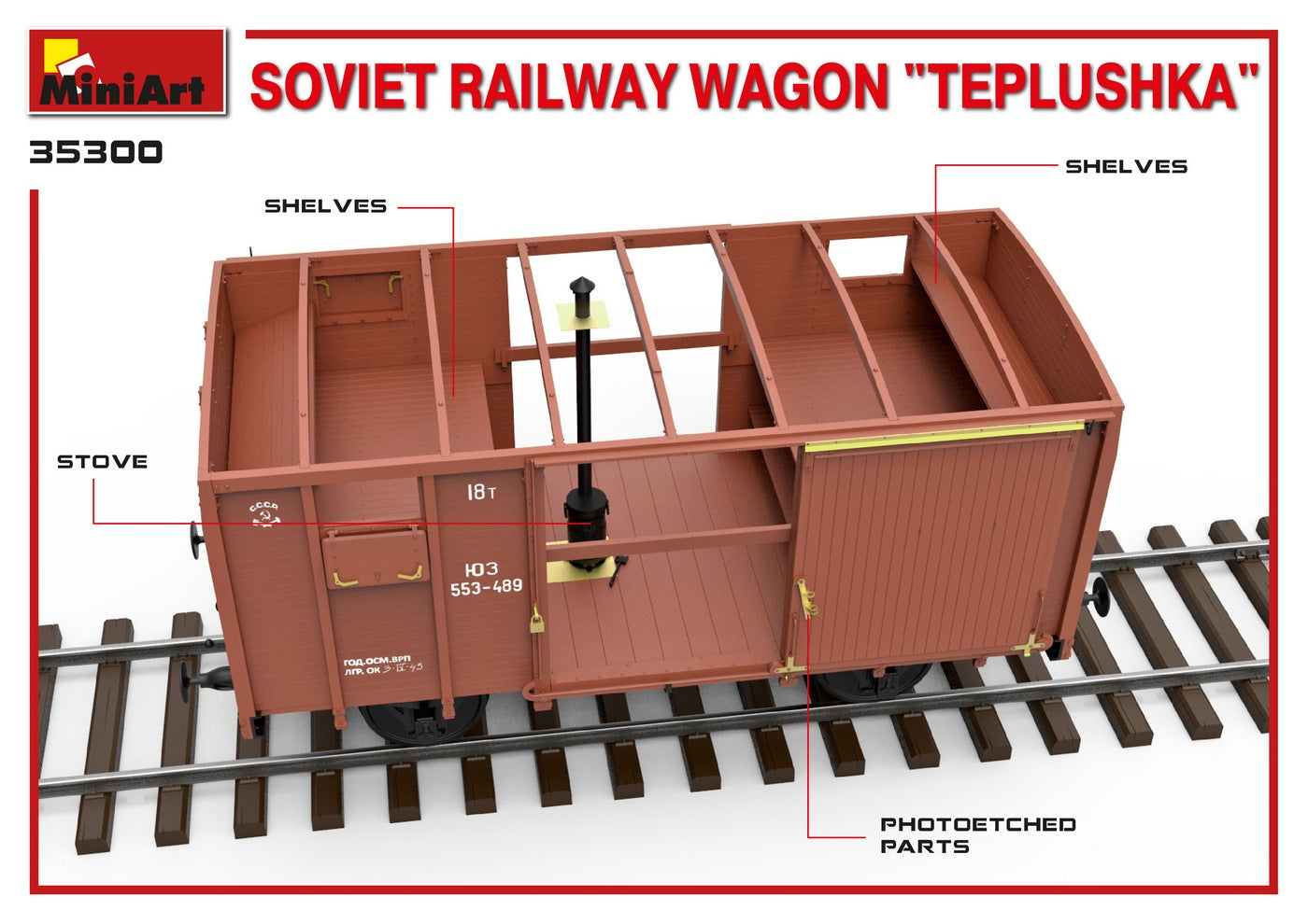 MiniArt MT35300 Soviet Railway Wagon Teplushka 1:35