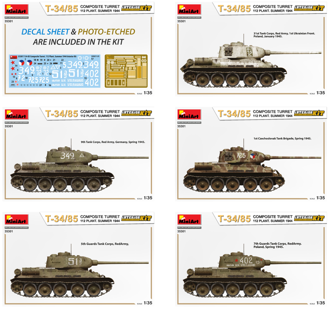 MiniArt MT35301 1:35 SOVIET T-34/85 COMPOSITE TURRET