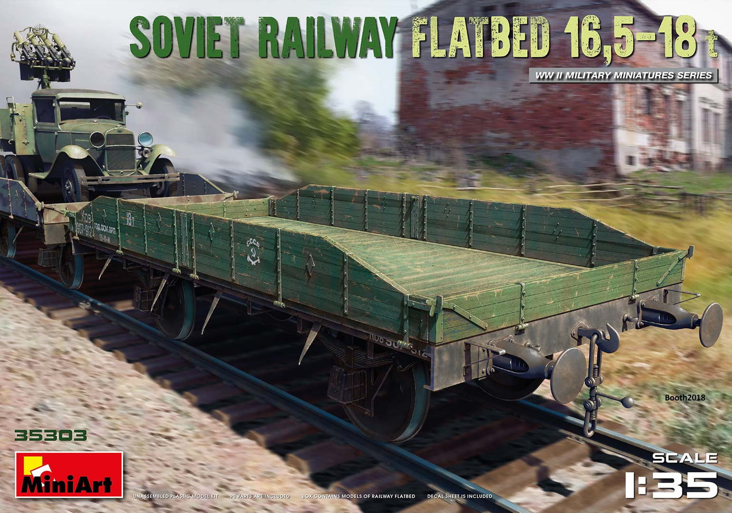 MiniArt MT35303 Soviet Railway Flatbed 16.5-18t 1:35