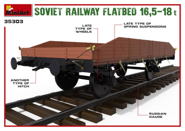 MiniArt MT35303 Soviet Railway Flatbed 16.5-18t 1:35
