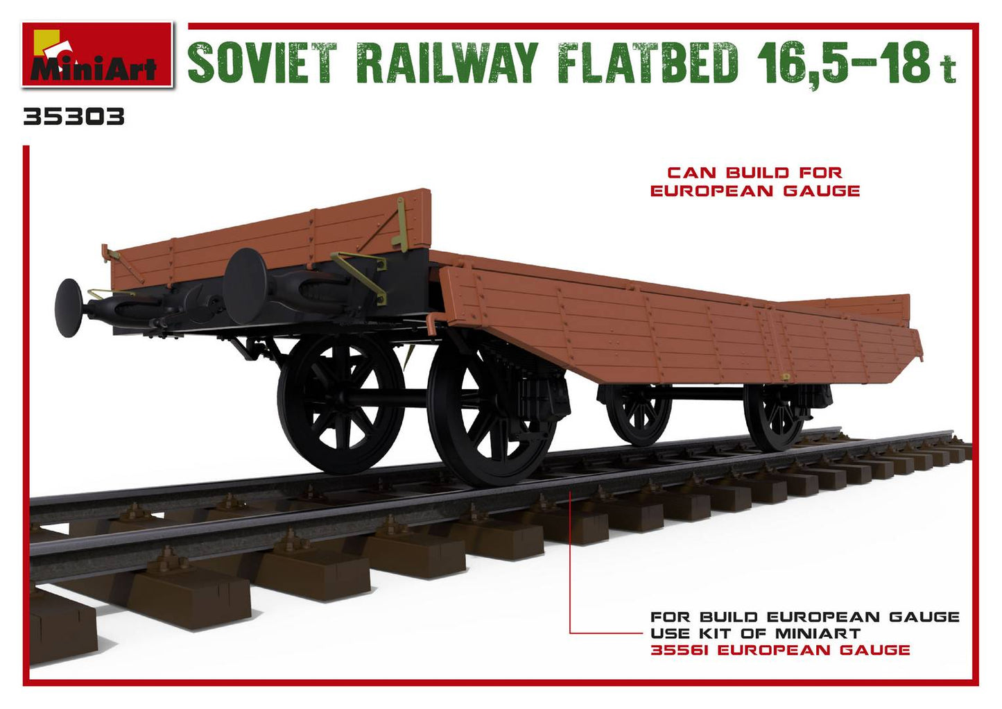 MiniArt MT35303 Soviet Railway Flatbed 16.5-18t 1:35