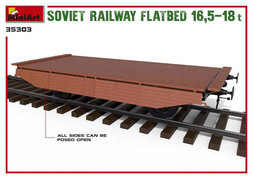 MiniArt MT35303 Soviet Railway Flatbed 16.5-18t 1:35