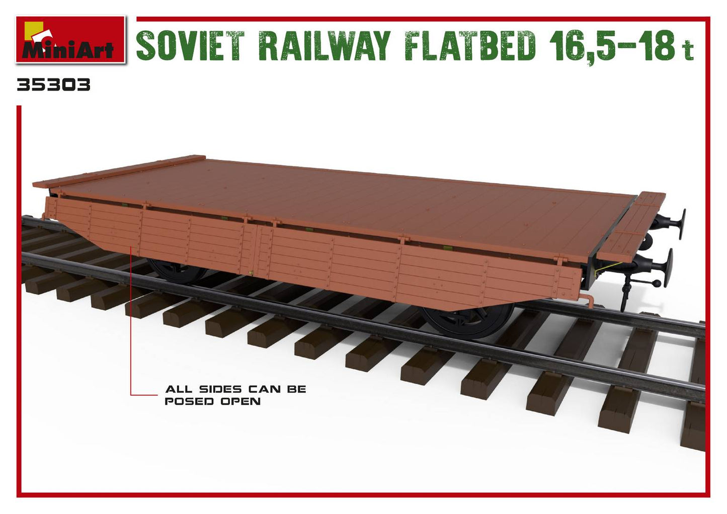 MiniArt MT35303 Soviet Railway Flatbed 16.5-18t 1:35