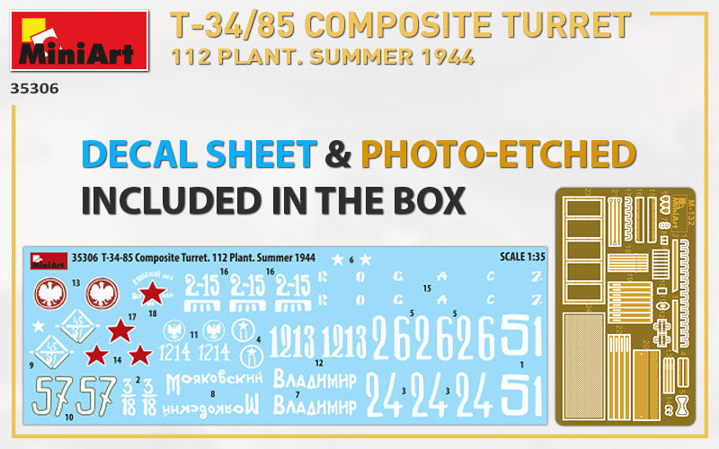 MiniArt MT35306 1:35 SOVIET T-34/85 with COMPOSITE TURRET