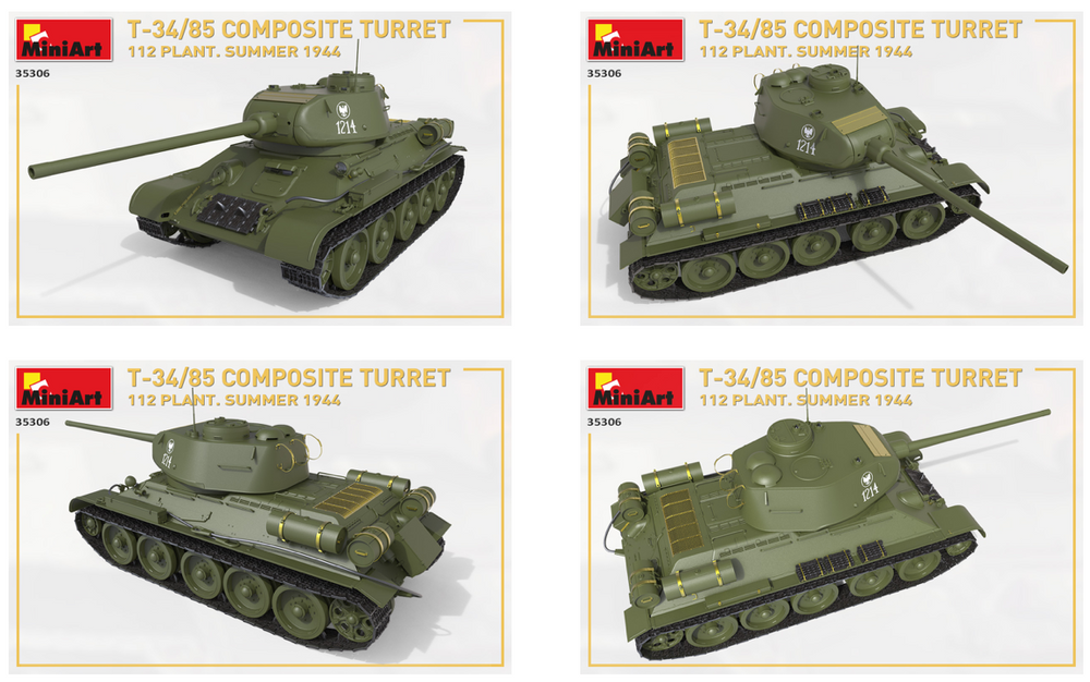 MiniArt MT35306 1:35 SOVIET T-34/85 with COMPOSITE TURRET
