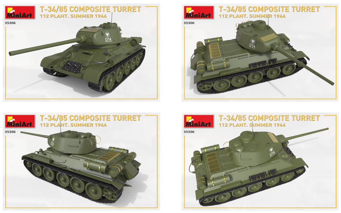 MiniArt MT35306 1:35 SOVIET T-34/85 with COMPOSITE TURRET