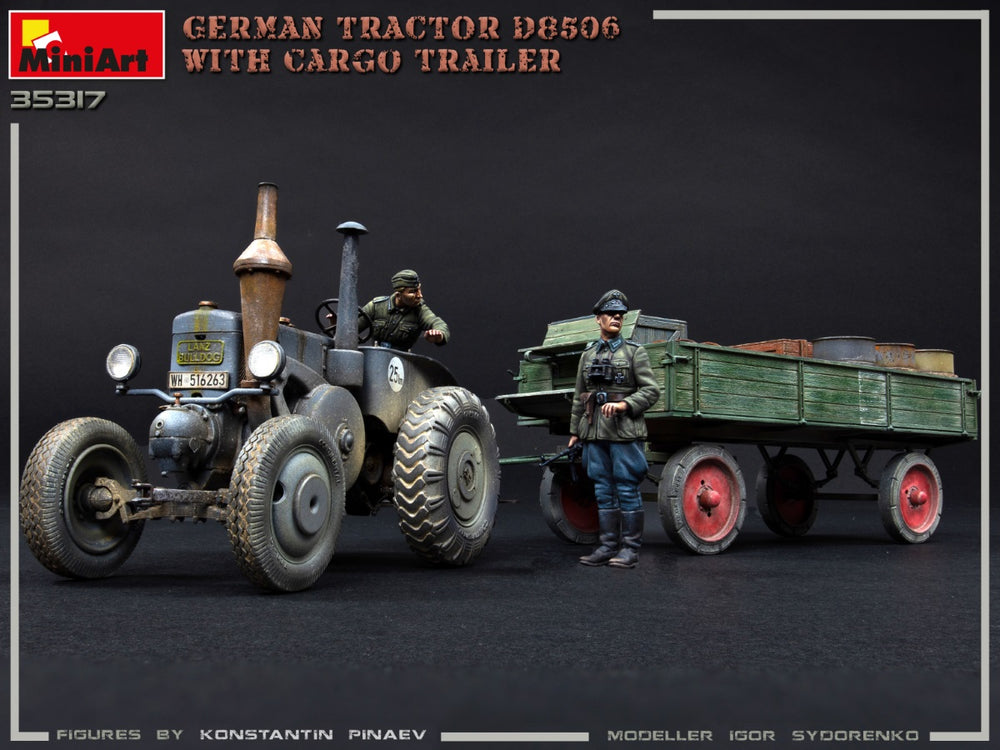 MiniArt MT35317 German Tractor D8506 w/Cargo Trailer 1:35